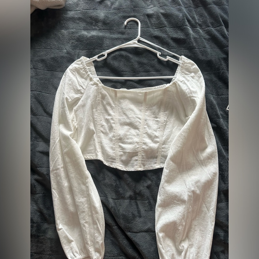 New with Tag Crop White Shirt